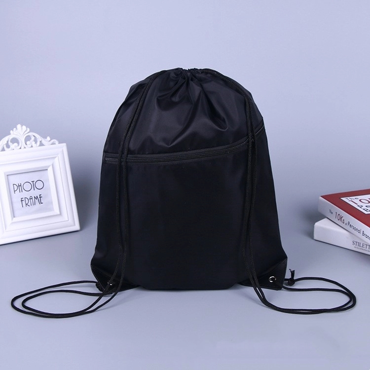 Drawstring Backpack w/ Zipper 4