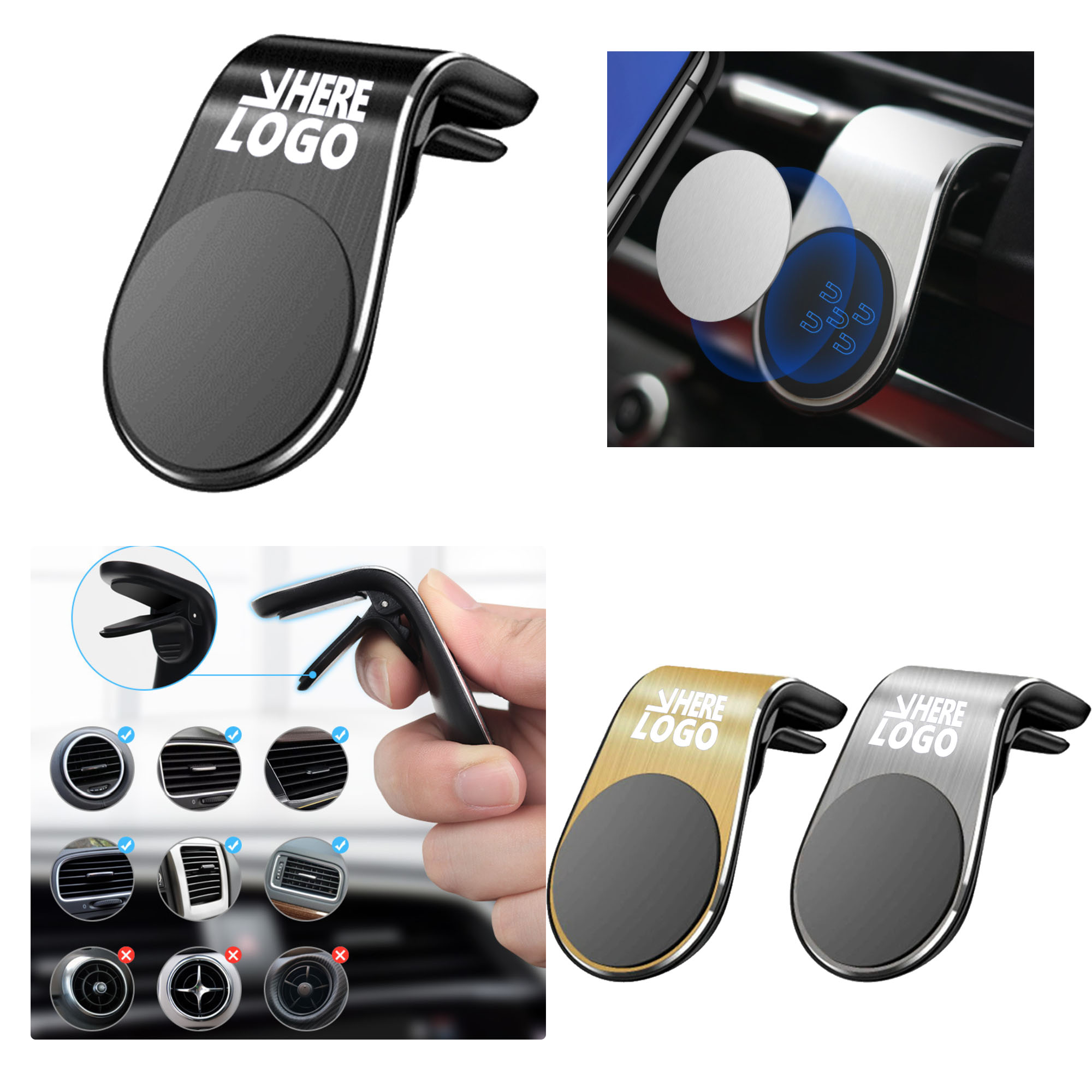 MOQ1000 Magnetic Attachment Type Car Phone Holder 2