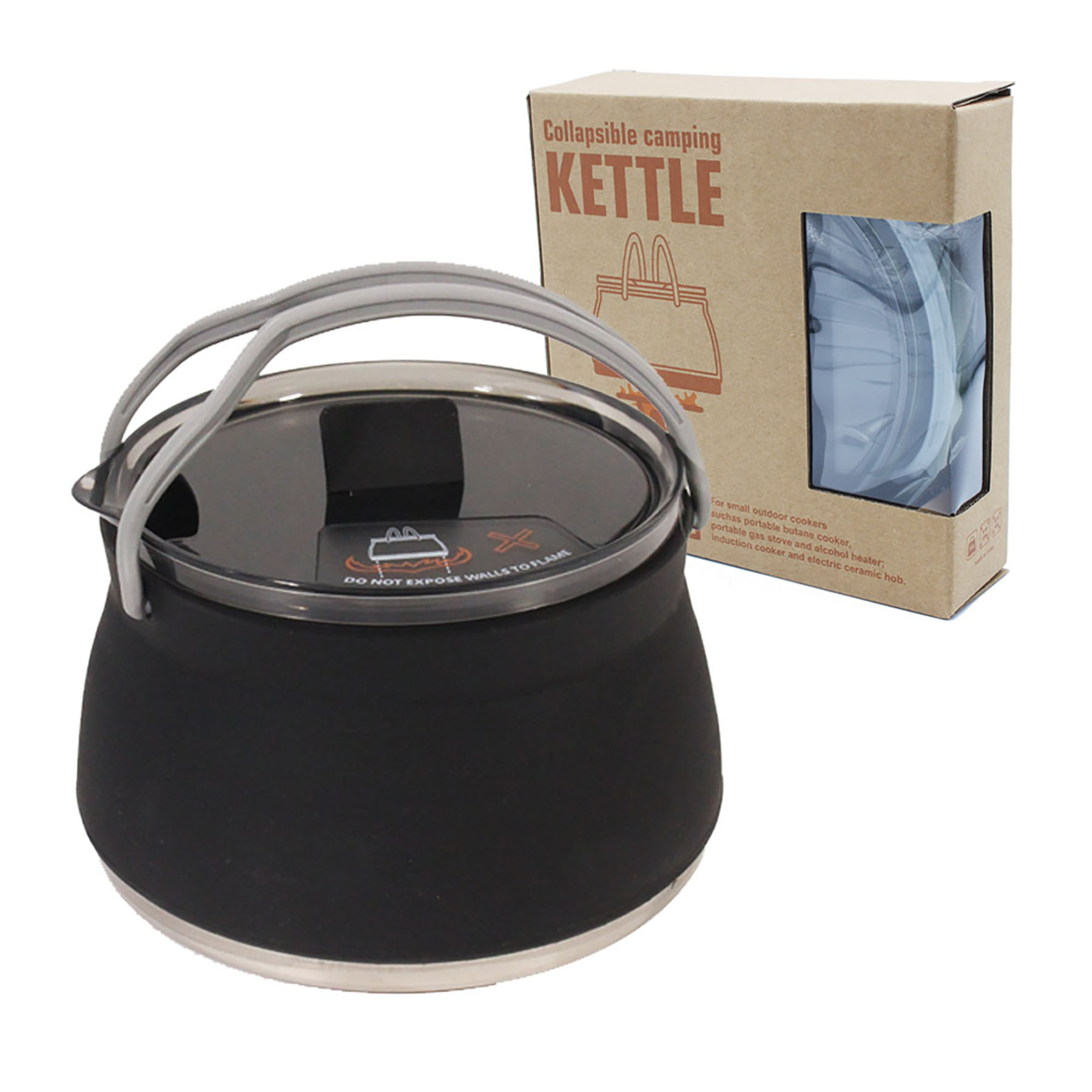 1L Collapsible Silicone Cooking Kettle 7
