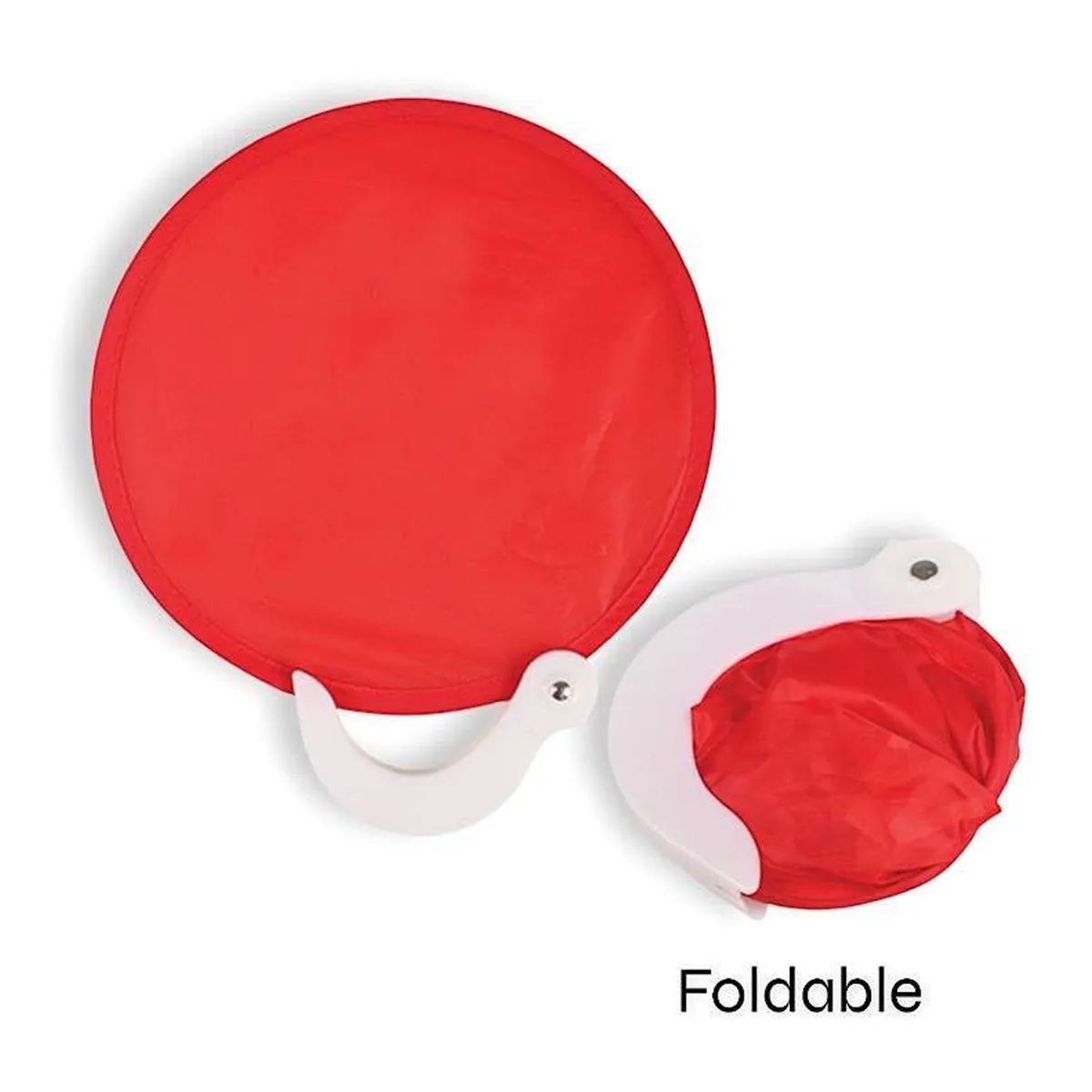 Custom Portable Foldable Polyester Hand Held Disc Fan 6