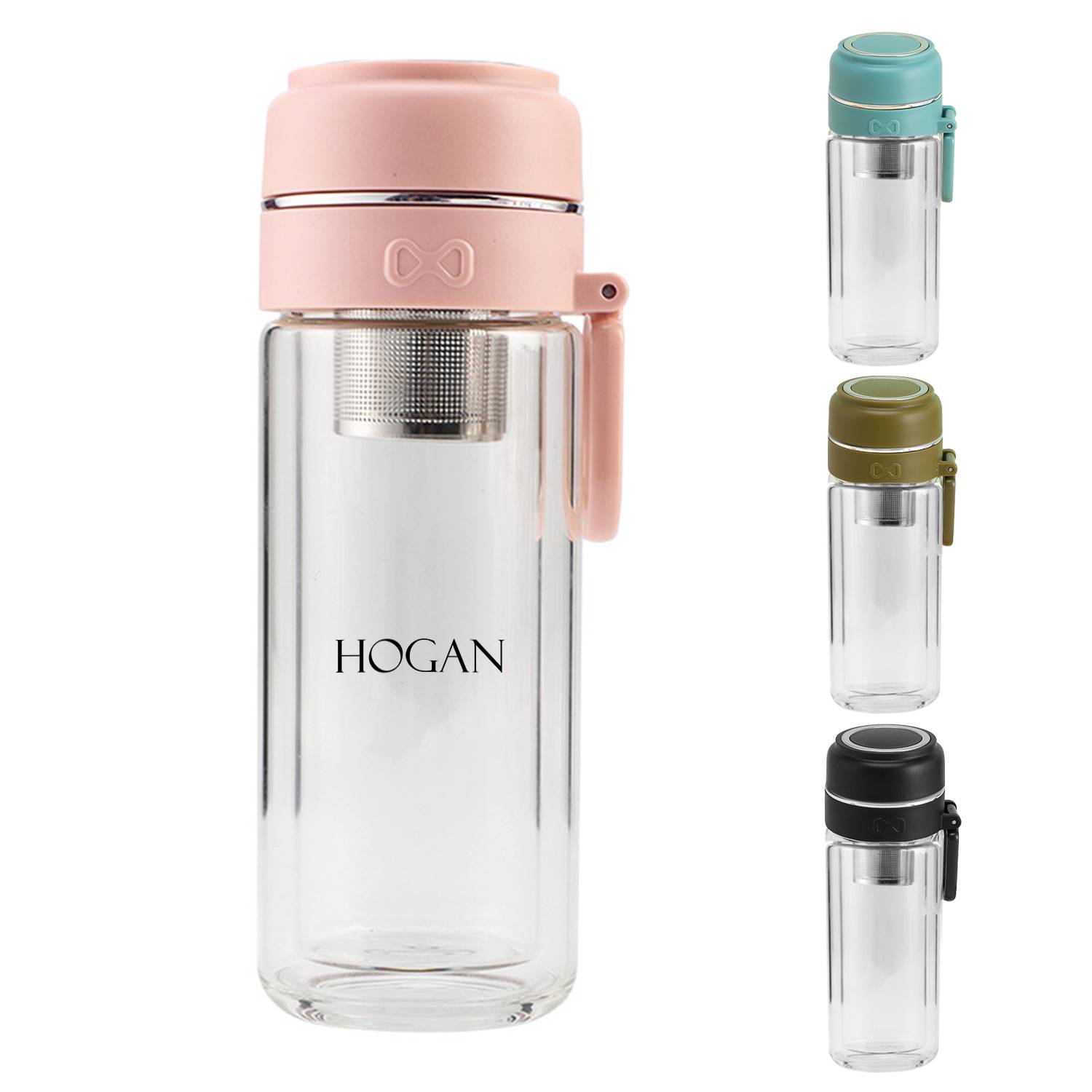Double-layer insulated tea separator glass cup 11