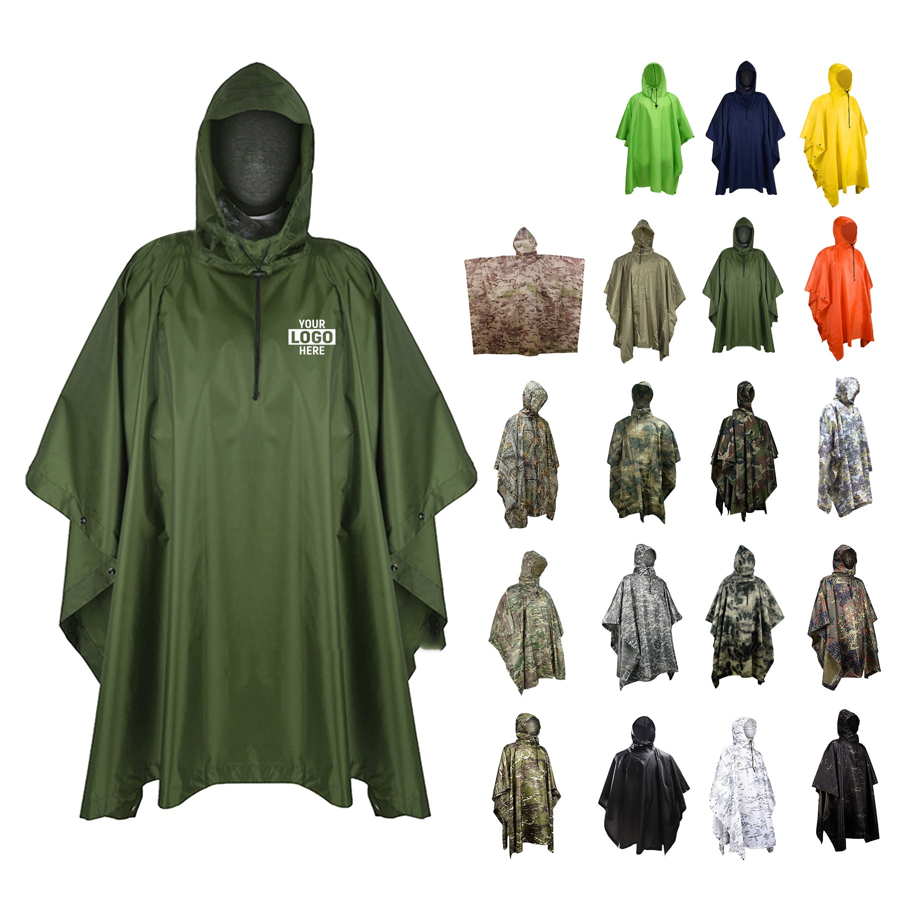3 In 1 Hiking Rain Poncho 11