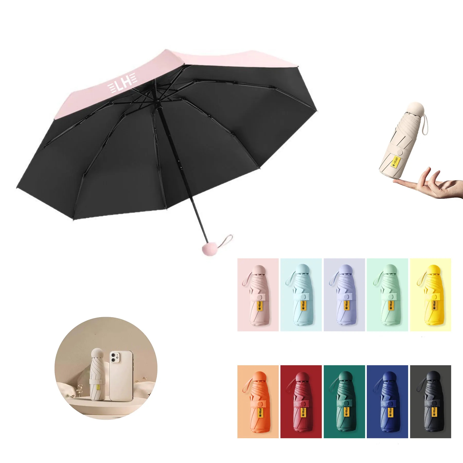 Mini Folding Compact Travel Capsule Umbrella 1