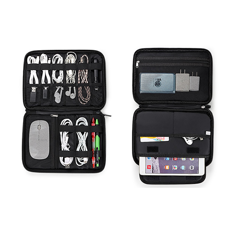Waterproof Double-Layer Travel Cable Organizer Bag Electronic Accessories 12