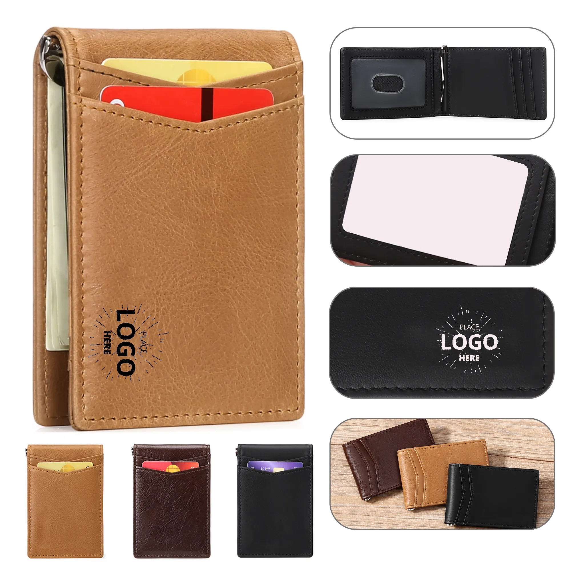 Minimalist Slim Leather Wallet for Men 3