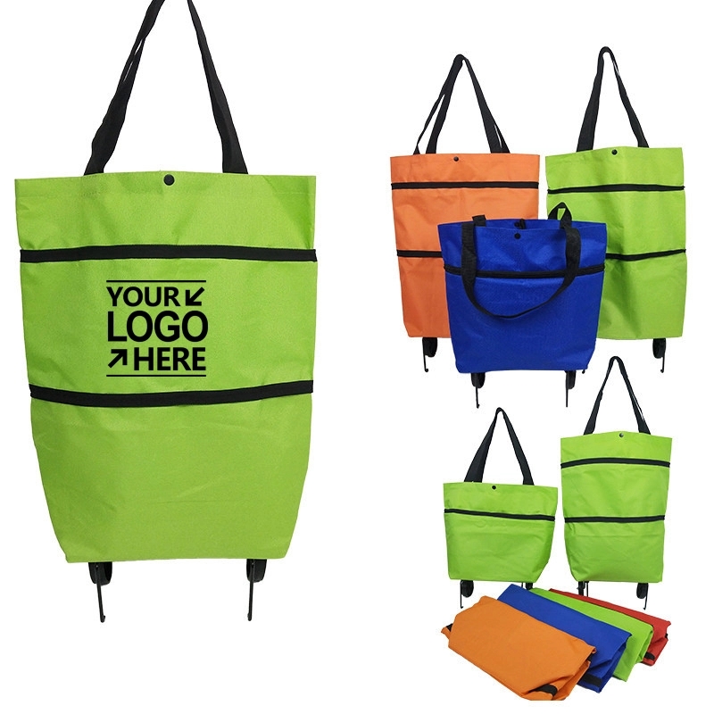Folding Shopping Bag Collapsible Trolley with Wheels 1