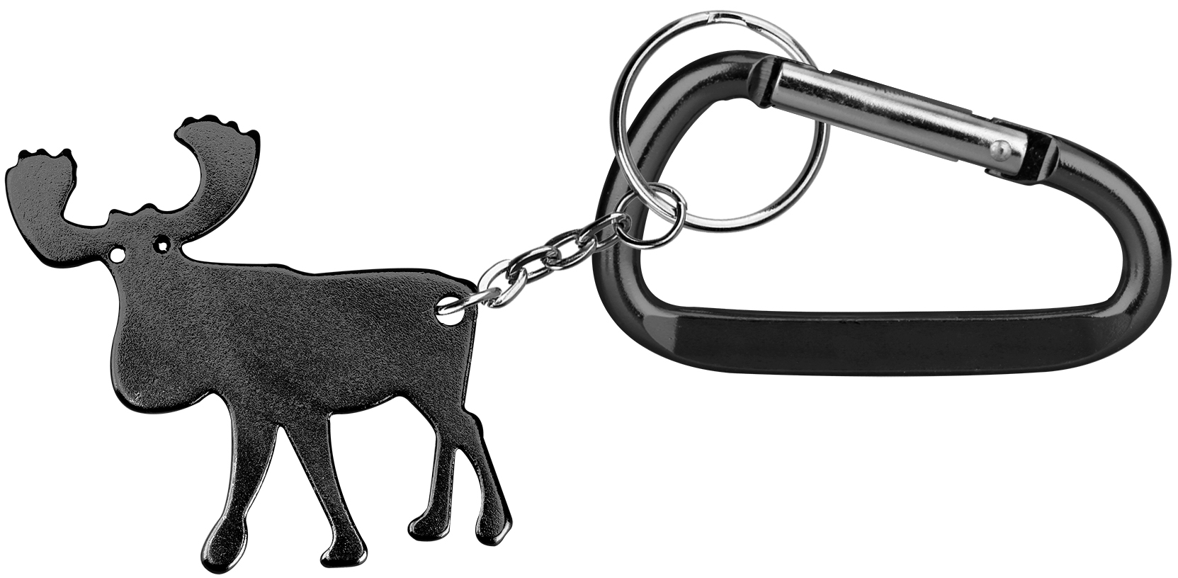 Elk shape bottle opener with key chain and carabiner 2