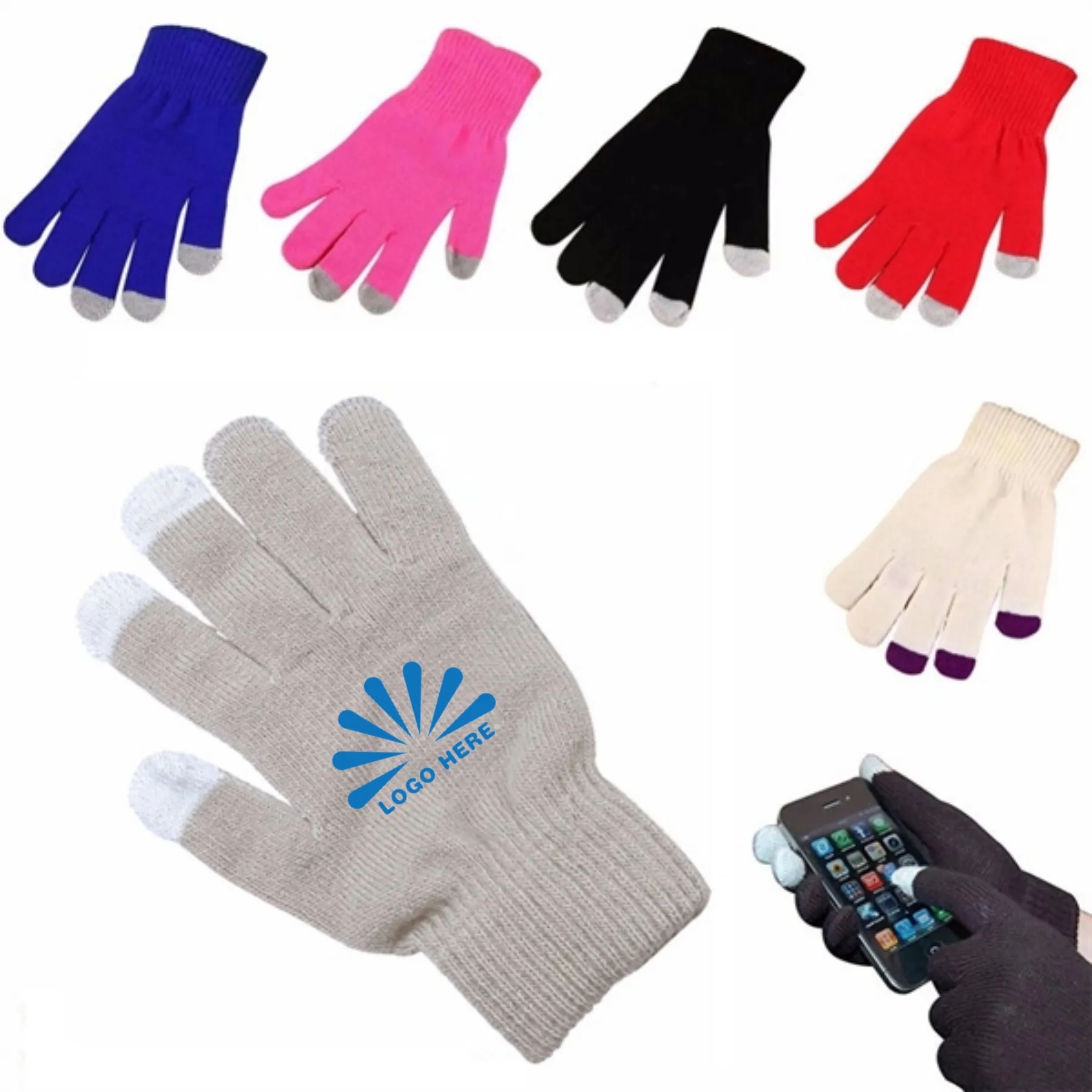 knitted Phone Touch Screen Gloves 2