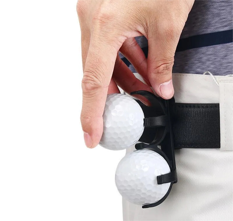 Double Golf  Ball Clamp Rotating Folding Accessory 4