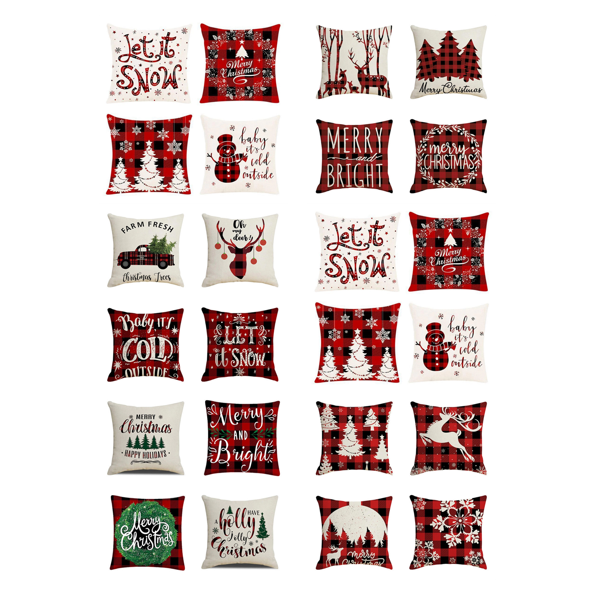 Practical Full Color Christmas Pillow Case 4