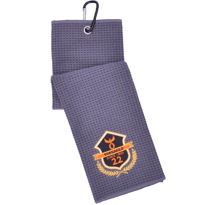 Custom Tri-fold Golf Towel With Carabiner 6