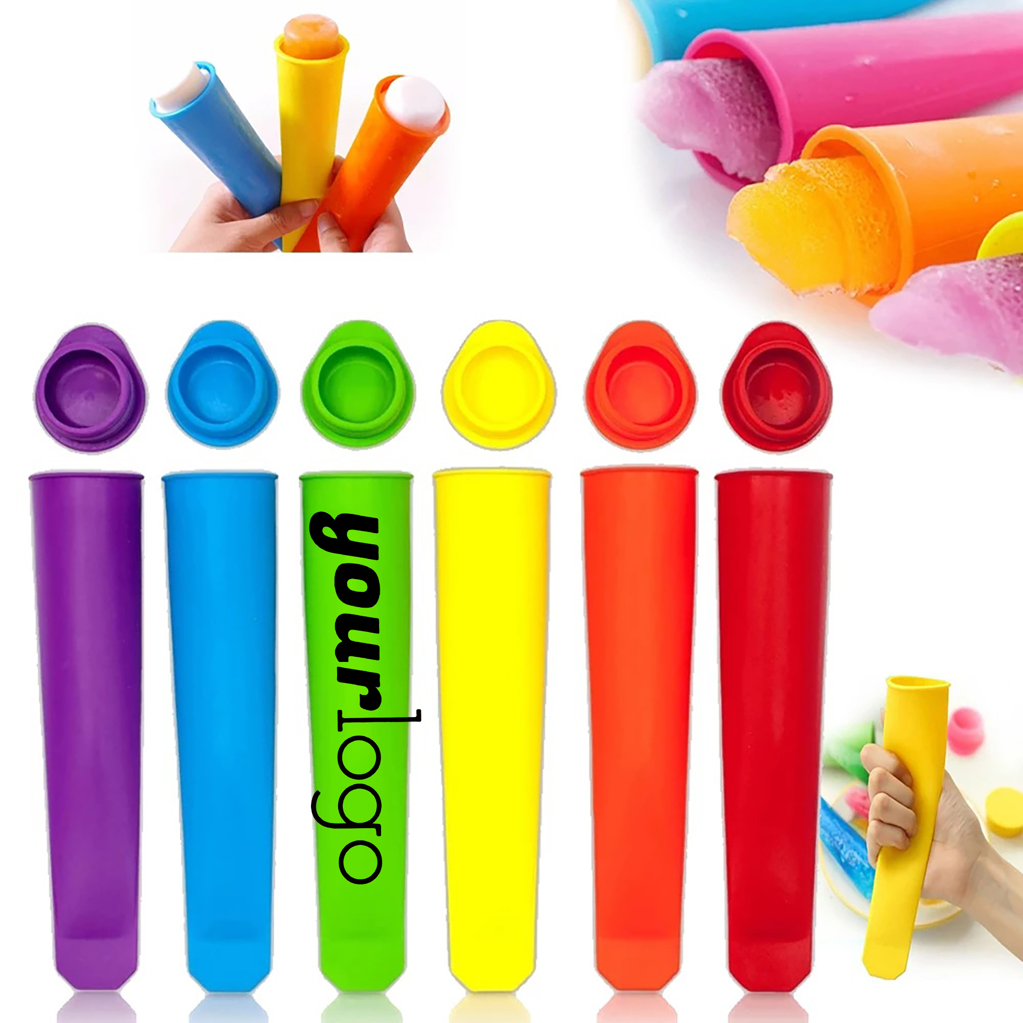 Reusable Multi - Color Silicone Ice Pop Molds 8