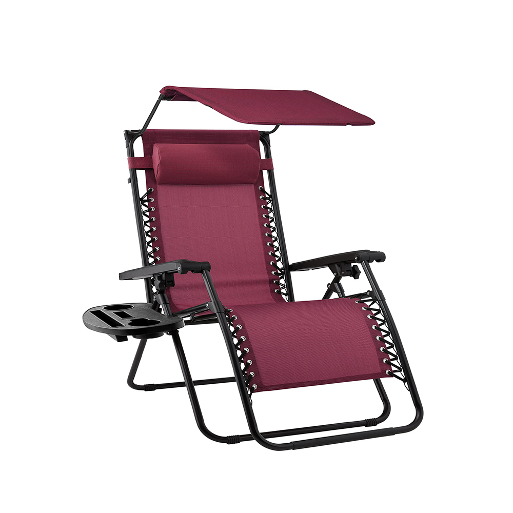 Zero Gravity Lounger with Canopy Shade 15