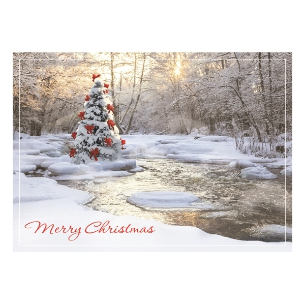 Tranquil Tree Holiday Greeting Card 1