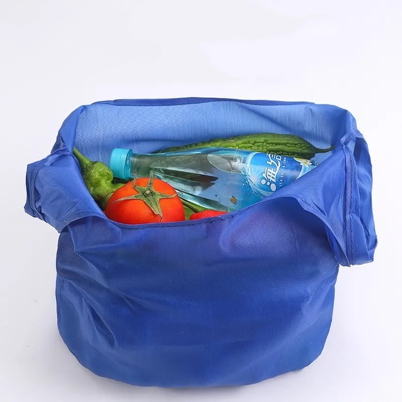 Customized portable folding shopping bag, custom tote bag with logo imprint 5