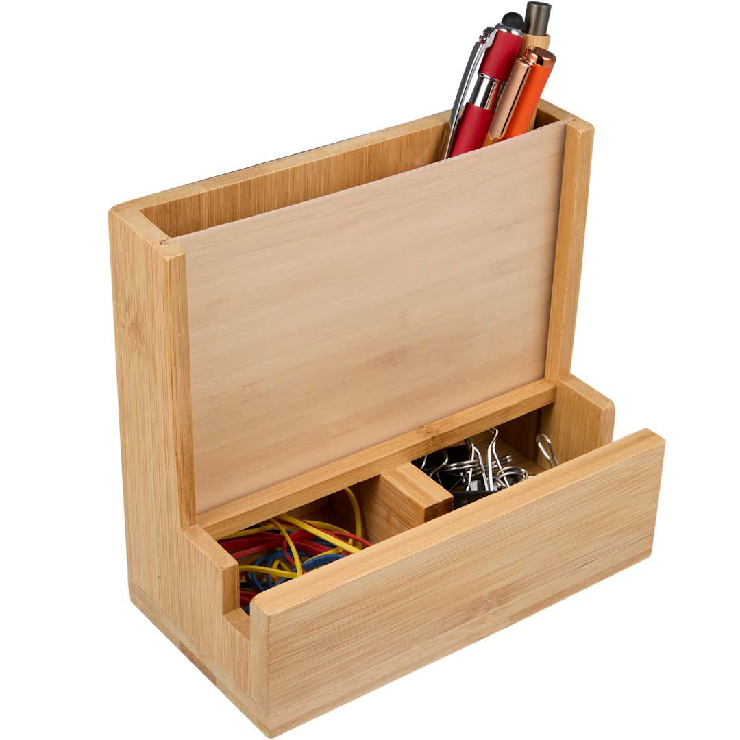 FSC® 100% Bamboo Photo Frame Desktop Organizer 18