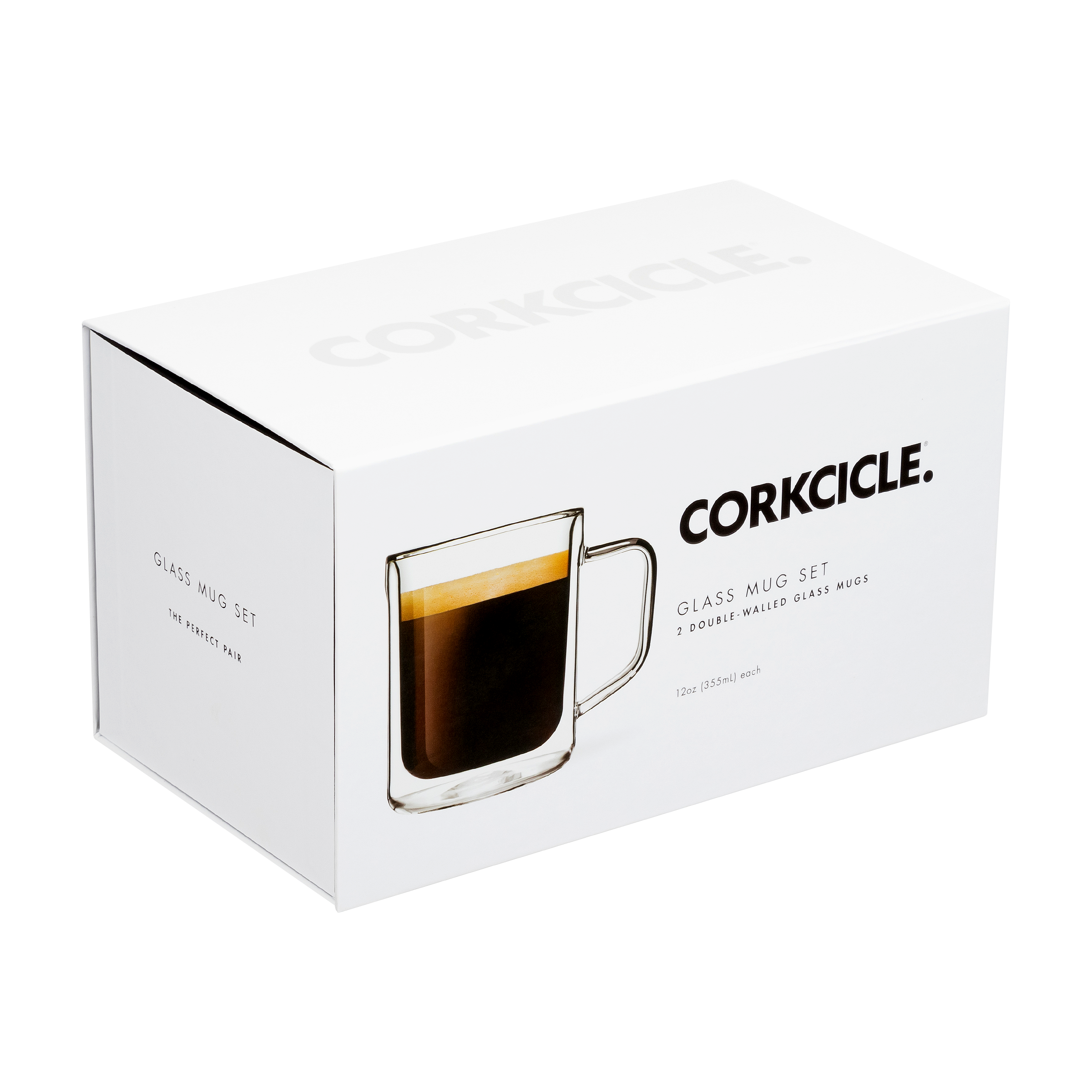 Corkcicle 12 oz Glass Mug - Set of 2 3