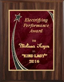 8" x 10" Walnut Finish Plaque with Red Rising Star Plate 2