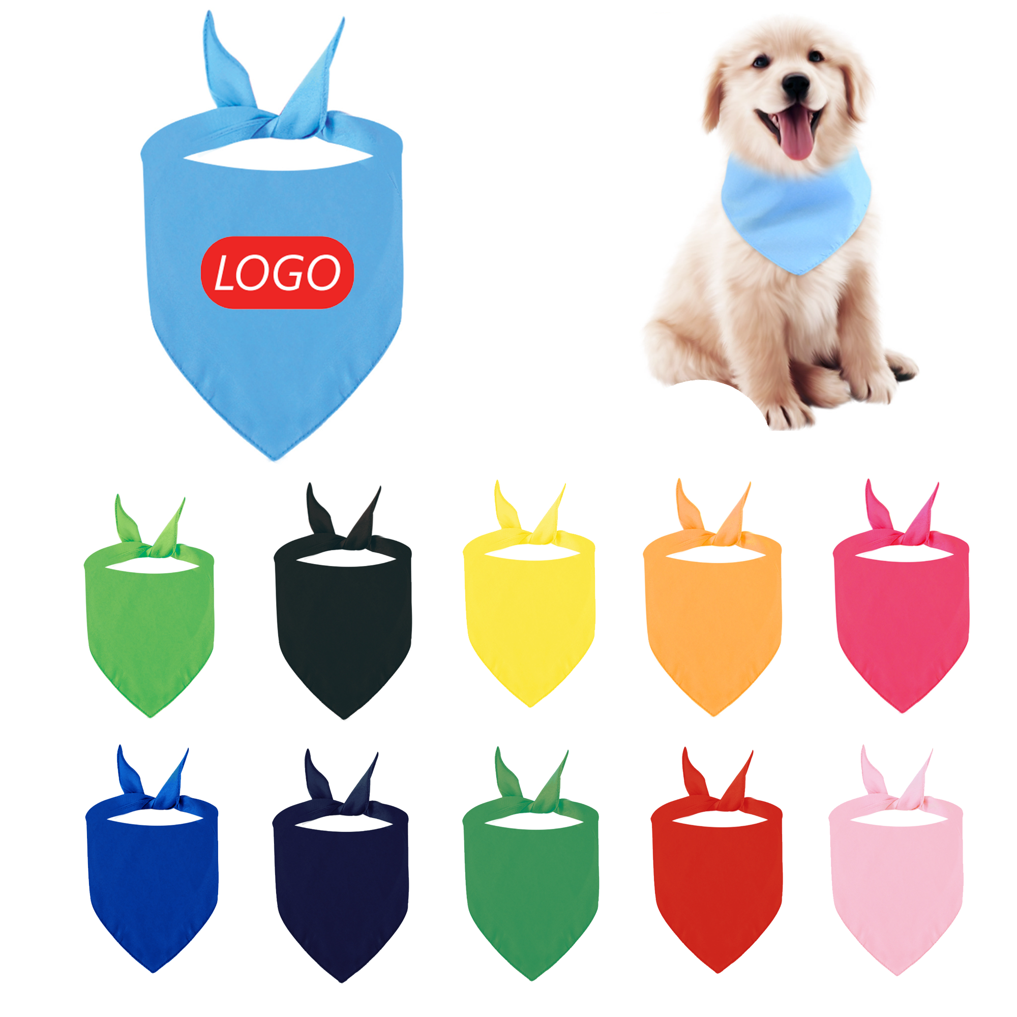 Polyester Pet Triangle Scarves 2