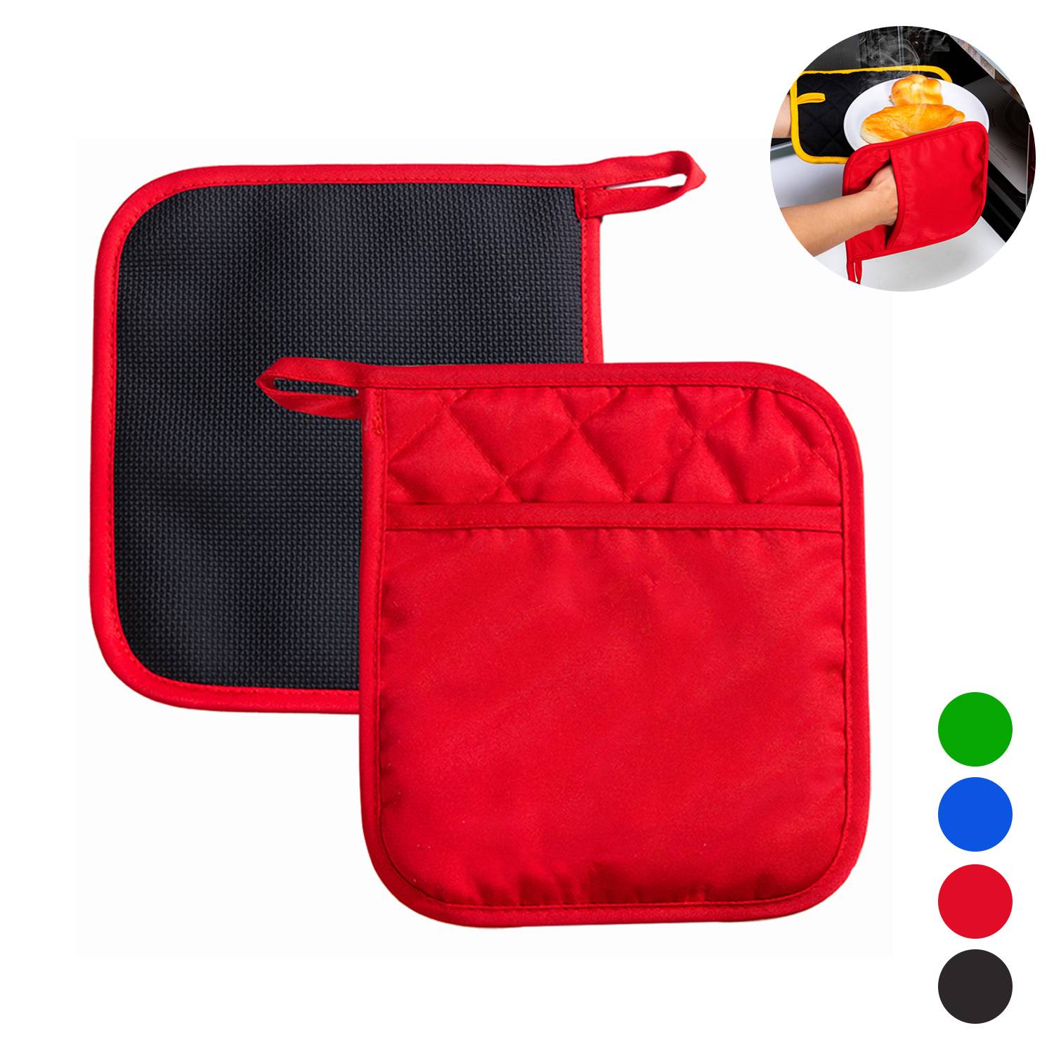 Kitchen Basic Heat Resistant Oven Mitts 9