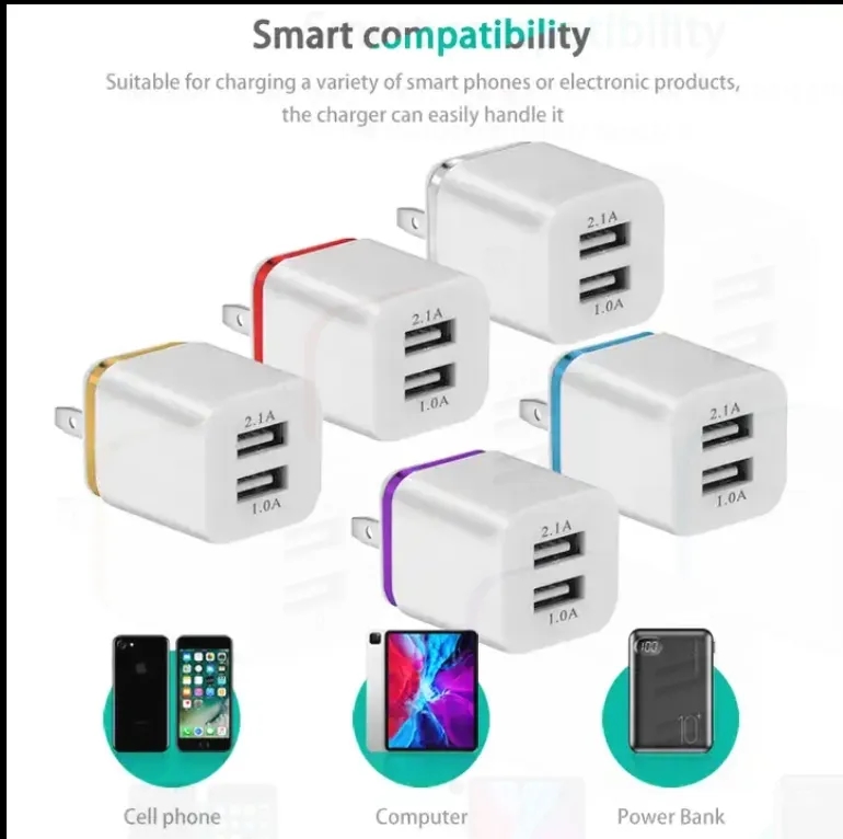 Dual Ports USB Wall Charger 3