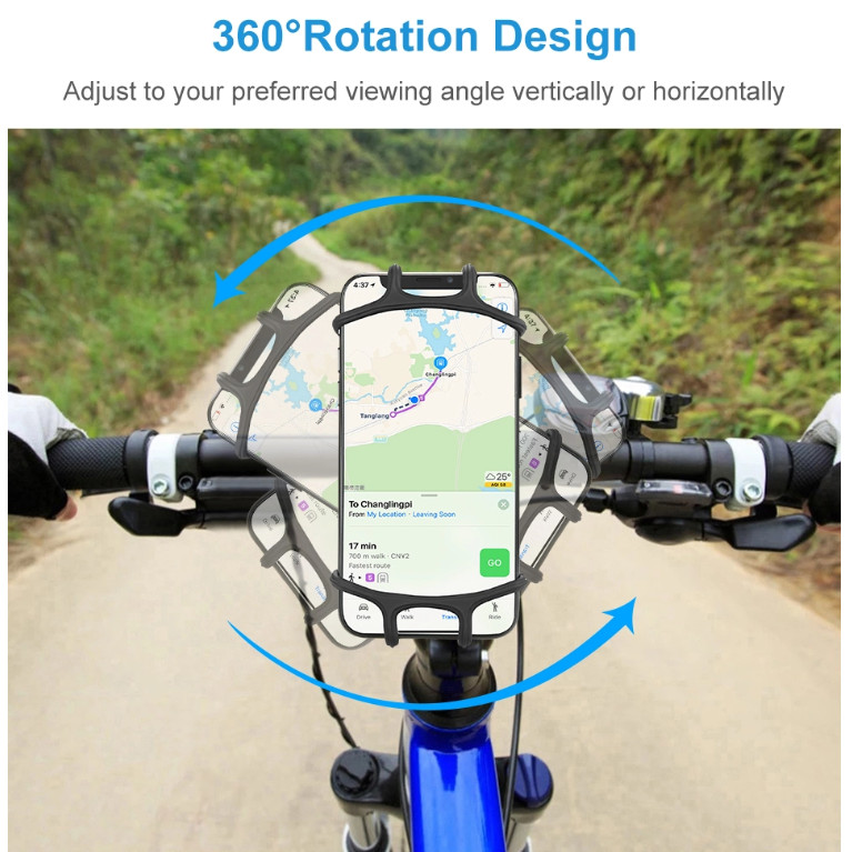 Silicone adjustable flexible mobile phone holders for bike 8