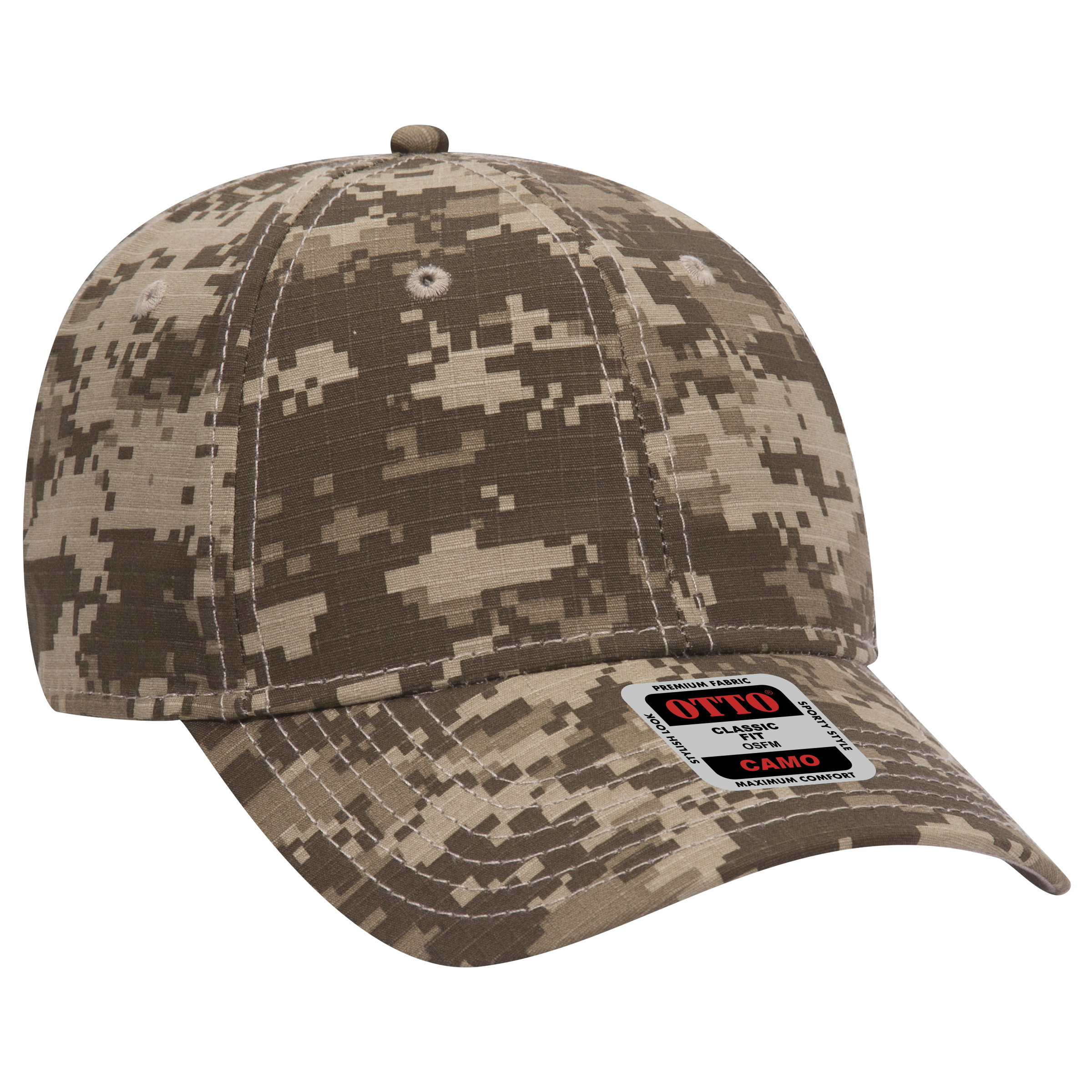 OTTO CAP® Camouflage 6 Panel Low Profile Baseball Cap 24