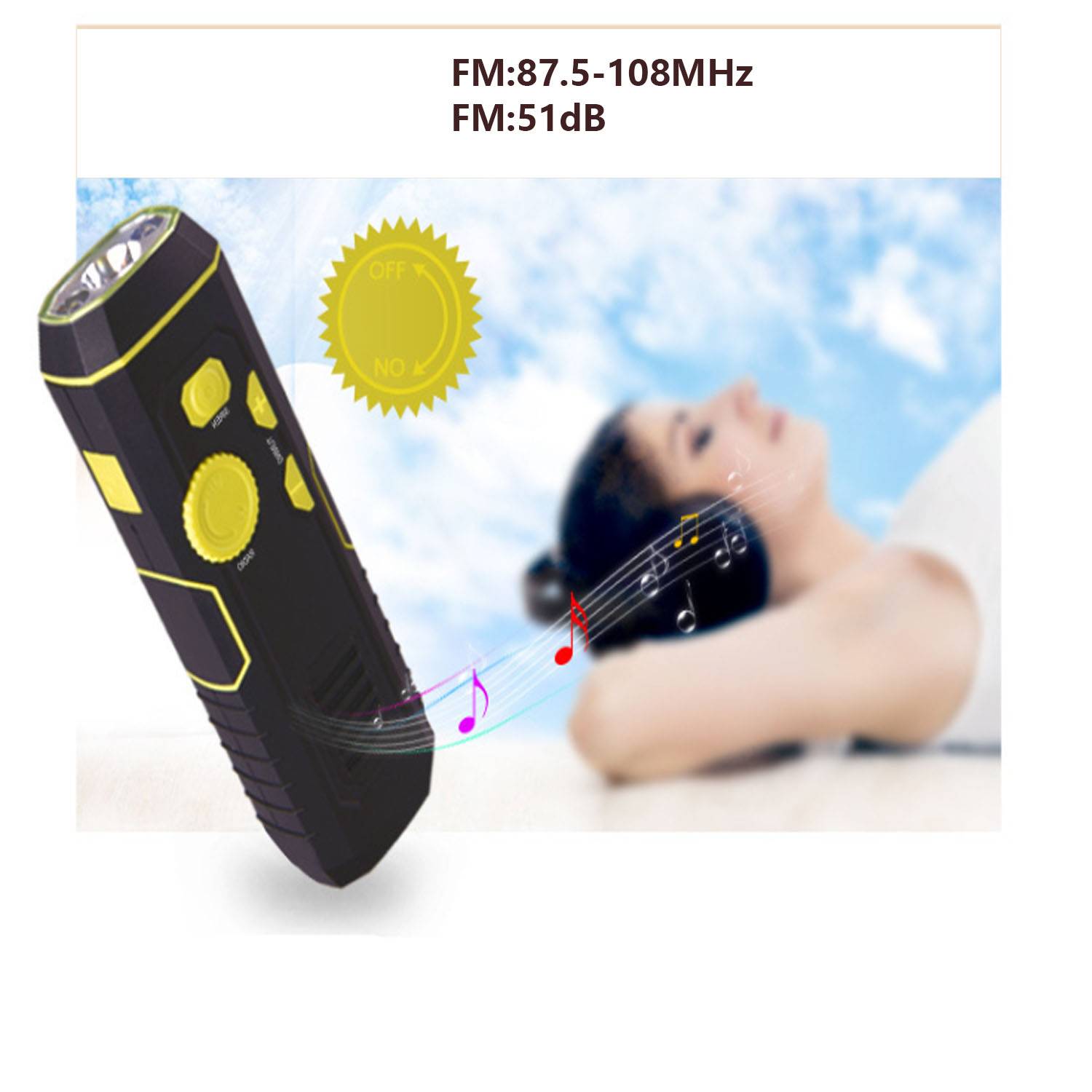 Multifunctional Flashlight Hand Crank Charging Radio 4