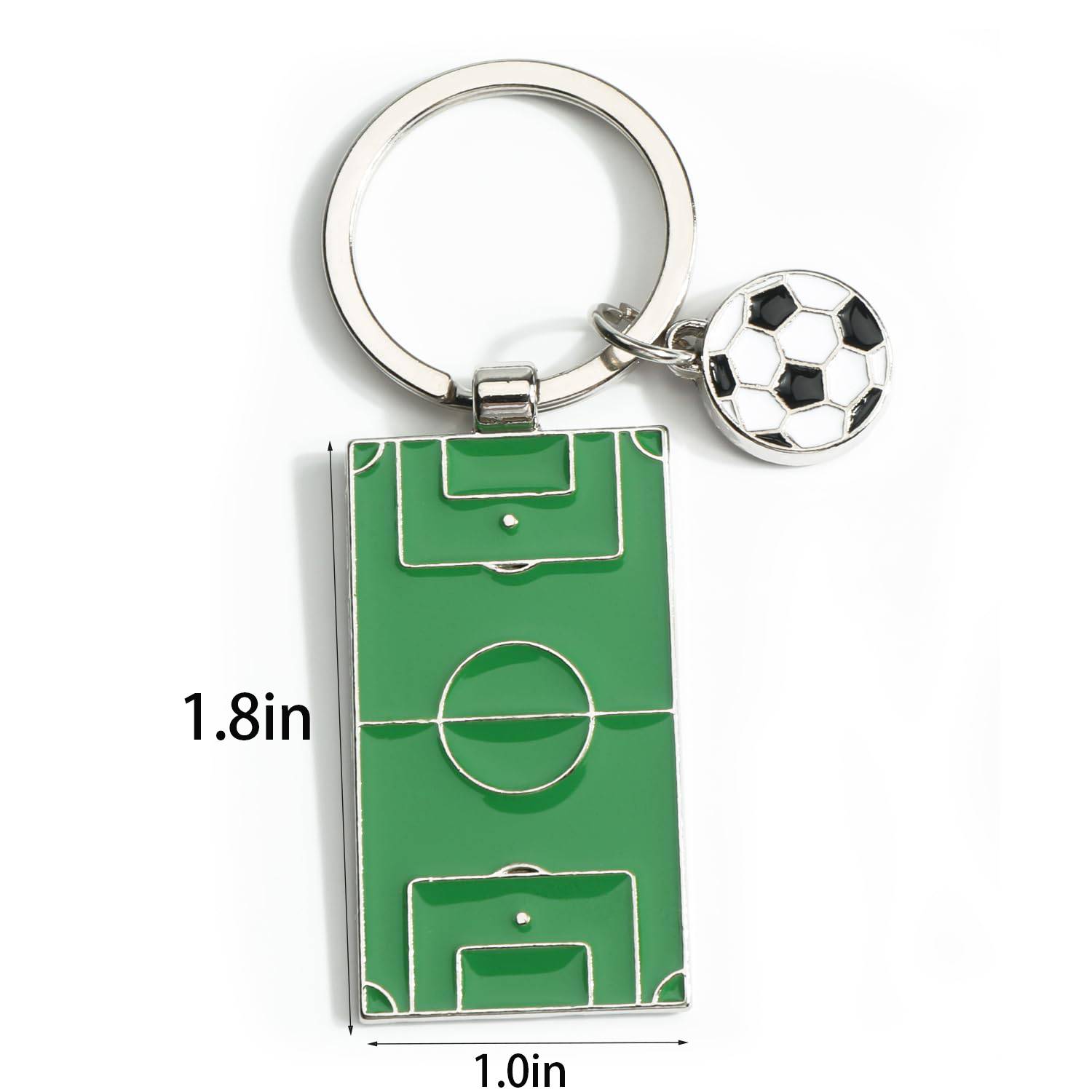 Zinc Alloy Soccer Field Keychain 4