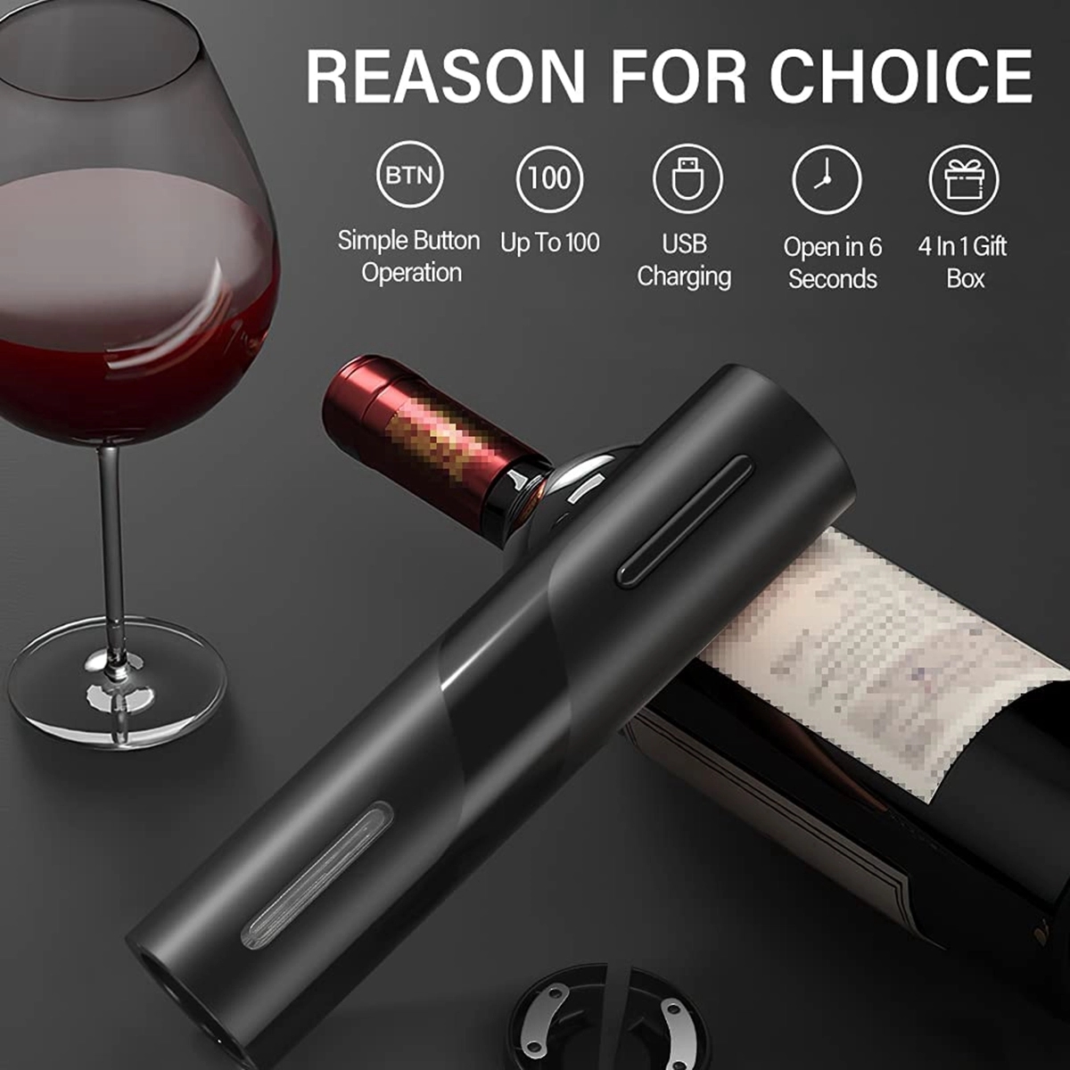 4-in-1 Electric Wine Bottle Opener Kit 7