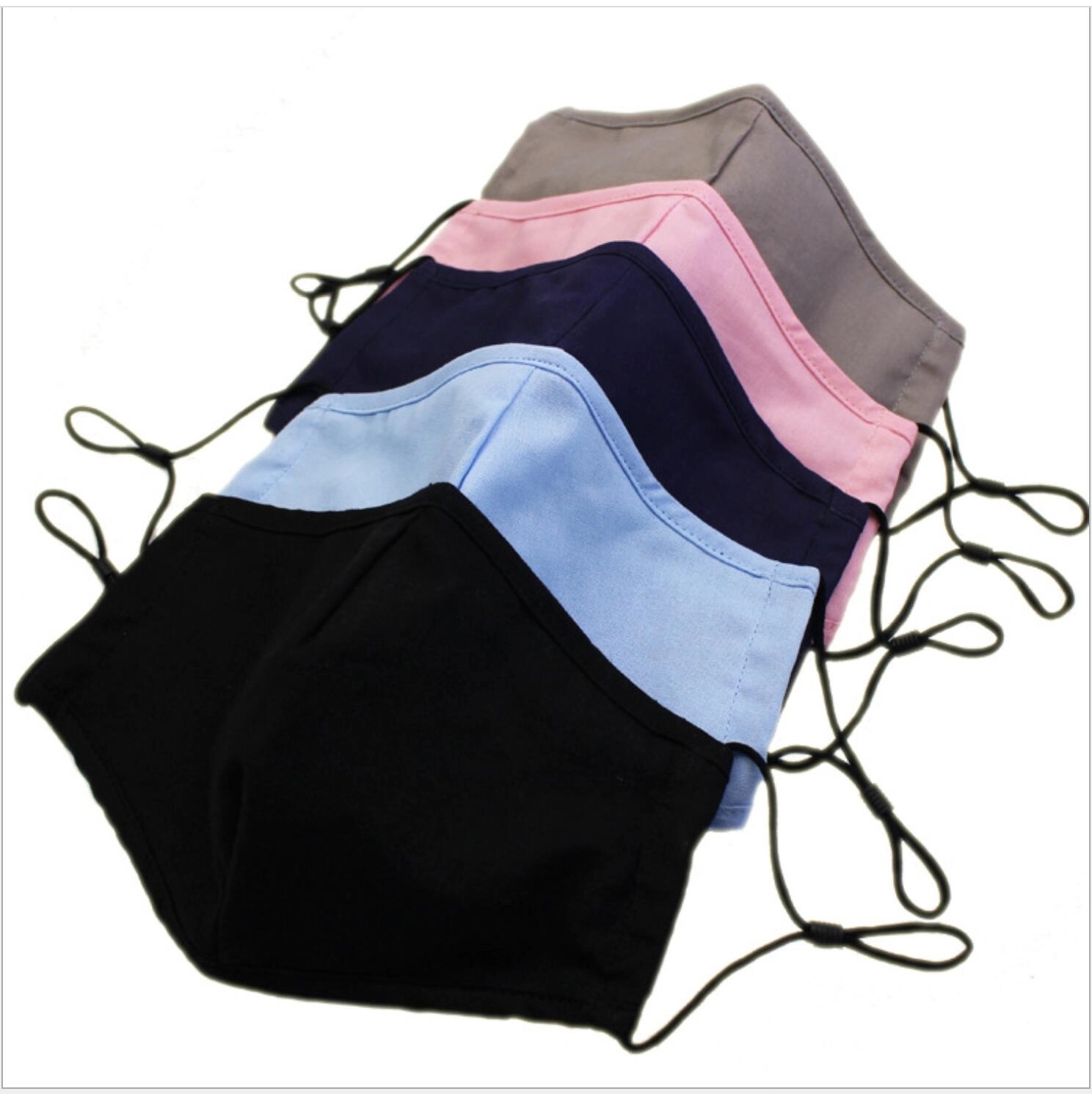 Reusable Cotton Face Mask w/ Adjustable Ear loops 1
