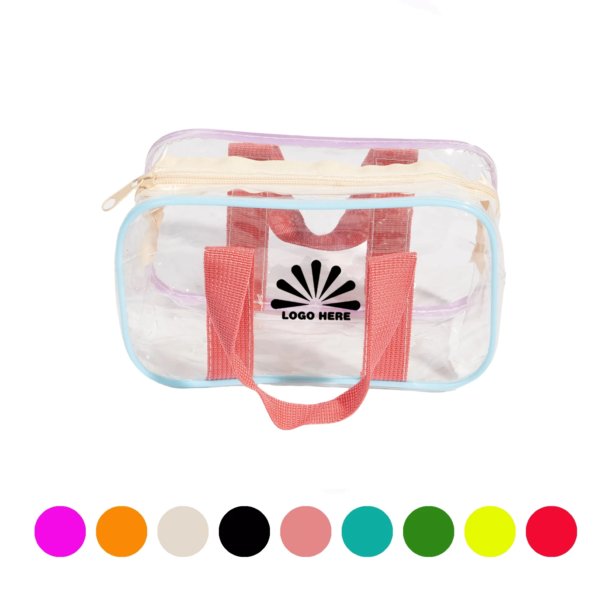 Colorful Transparent Cosmetic Bag With Customizable Logo 2