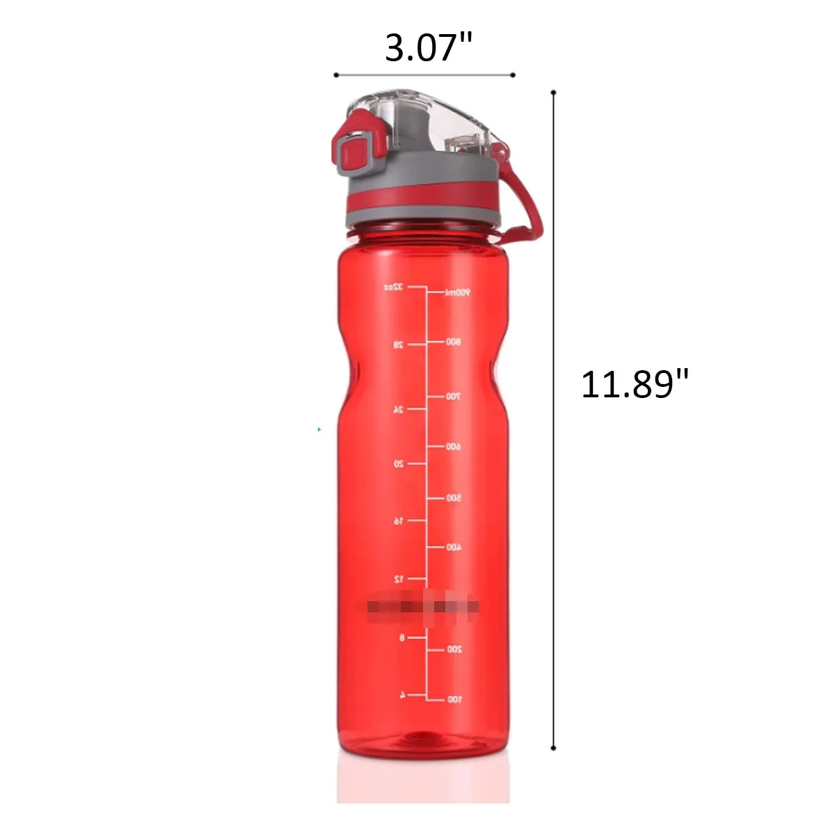 34oz Reusable Flip Top Lid Outdoor Sports Water Bottle 2