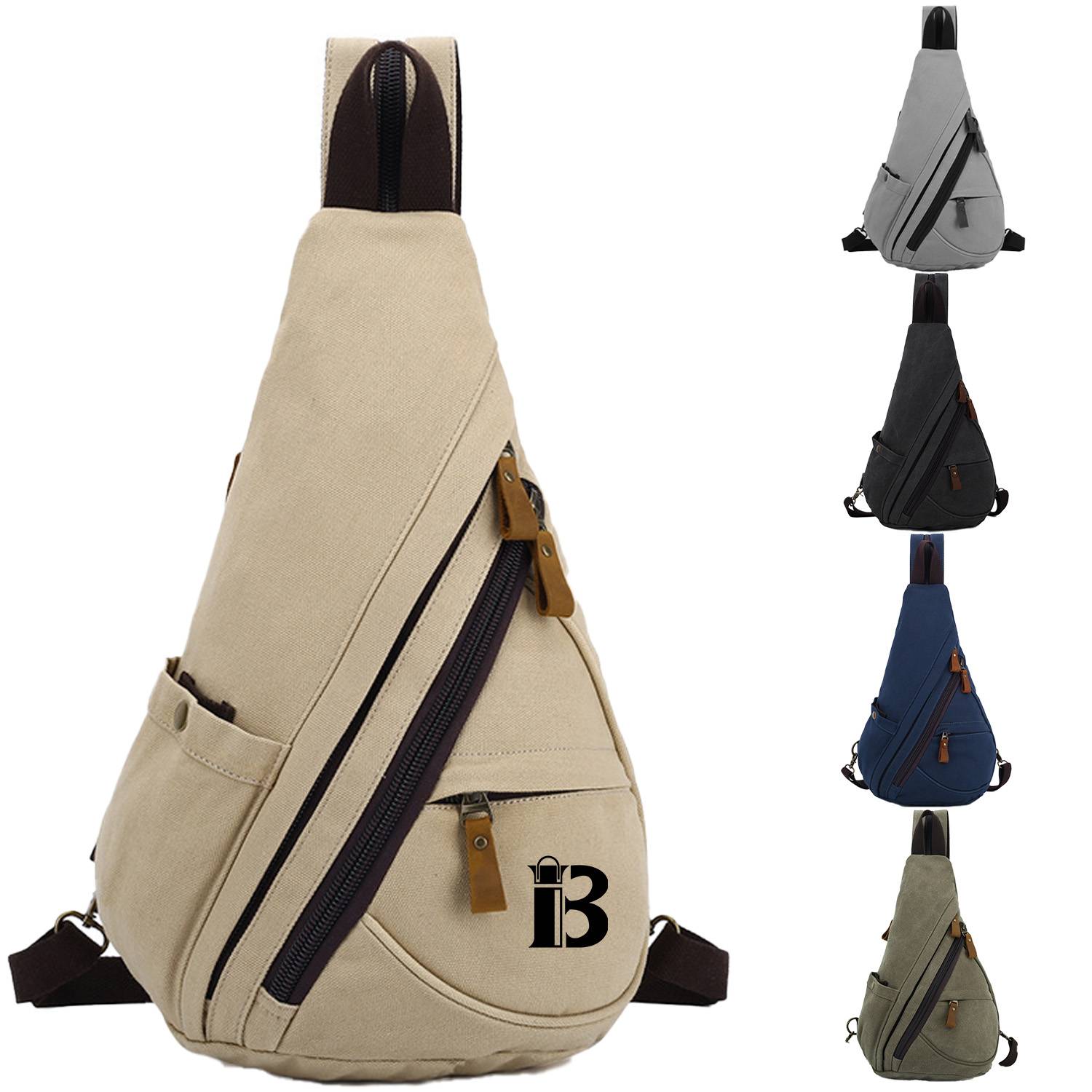 Canvas Small Crossbody Backpack Casual Daypack for Men Women 7