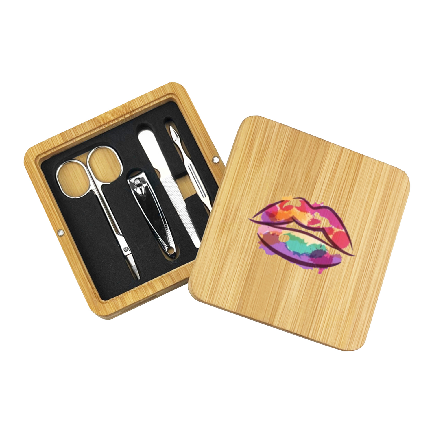 Custom Bamboo Manicure Set 4