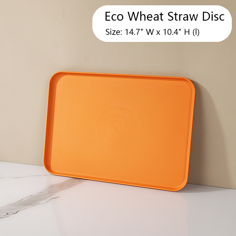 Eco-friendly Wheat Straw Rectangular Plates (L size) 2