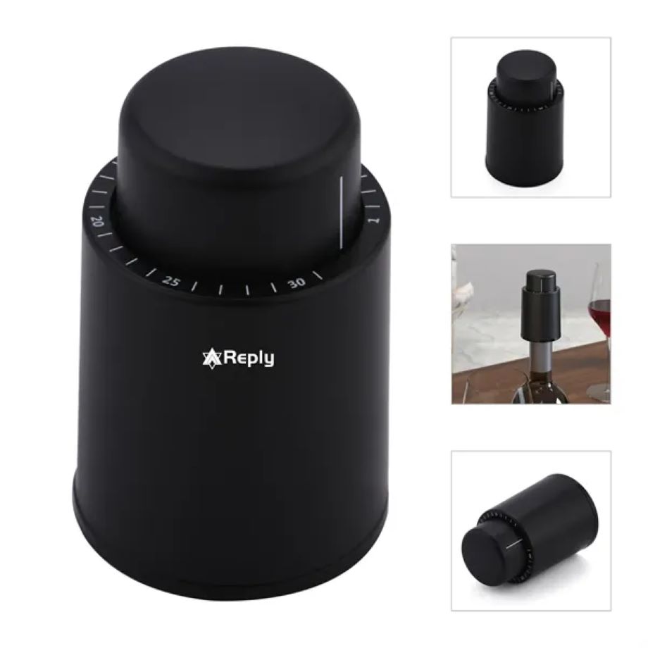 Custom Reusable Real Vacuum Wine Bottle Stoppers Preserver 1