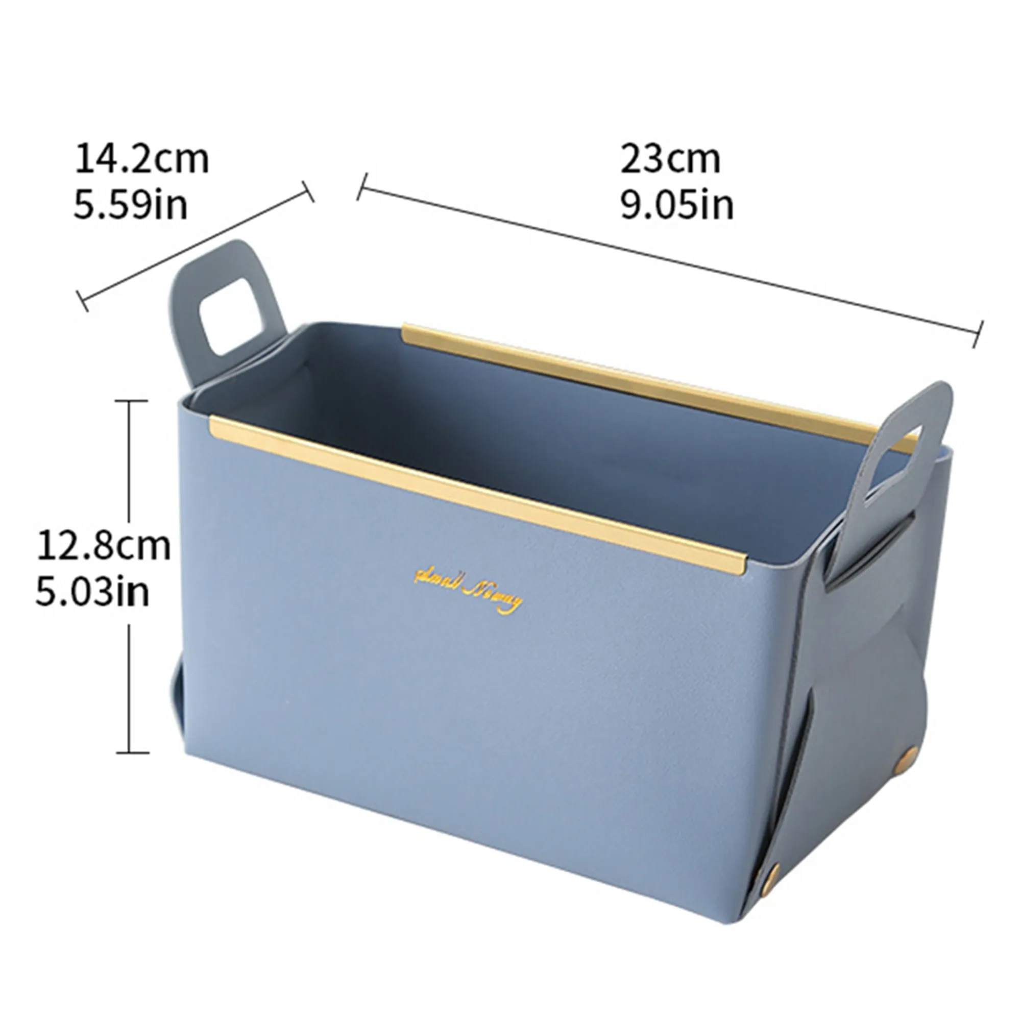 Leather Foldable Storage Basket 2