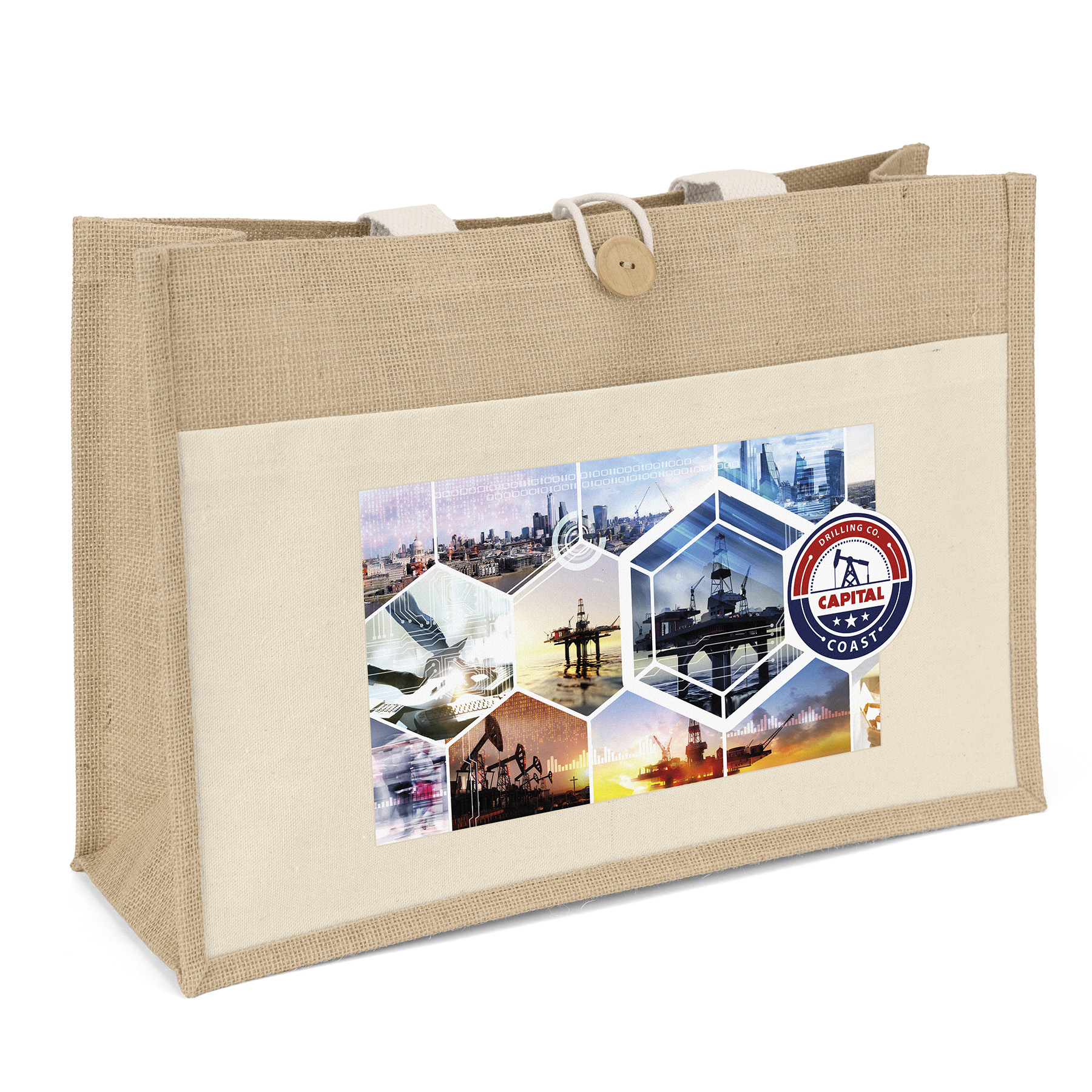 Riley™- Jute Tote - ColorVista 4