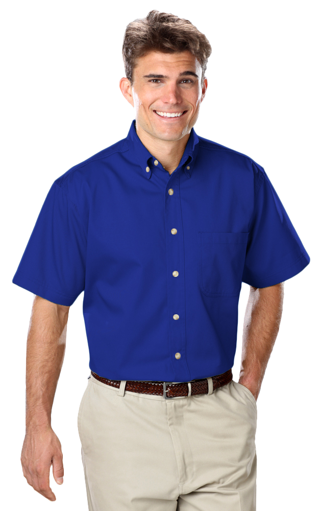 Men's S/S 100% Cotton Twill Shirt 43