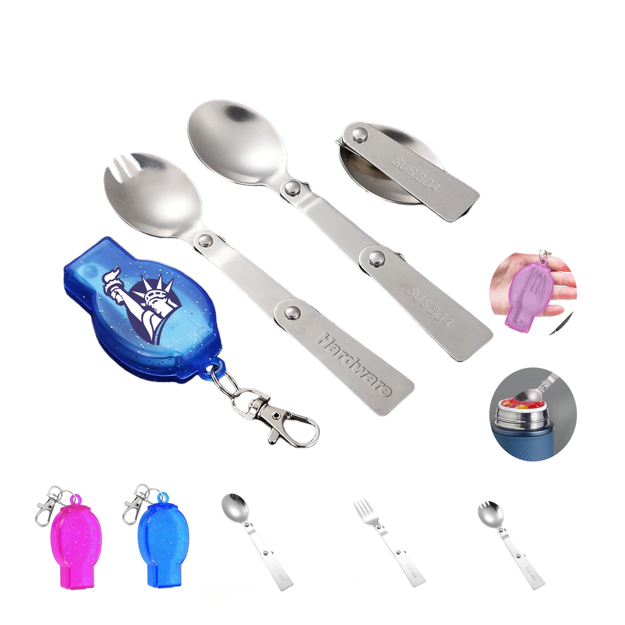 Foldable Fork and Spoon Set 5