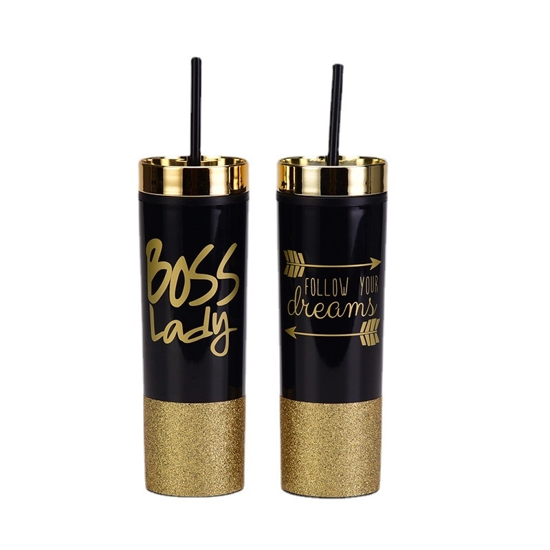 Custom AS Plastic Material Straw Tumbler 6