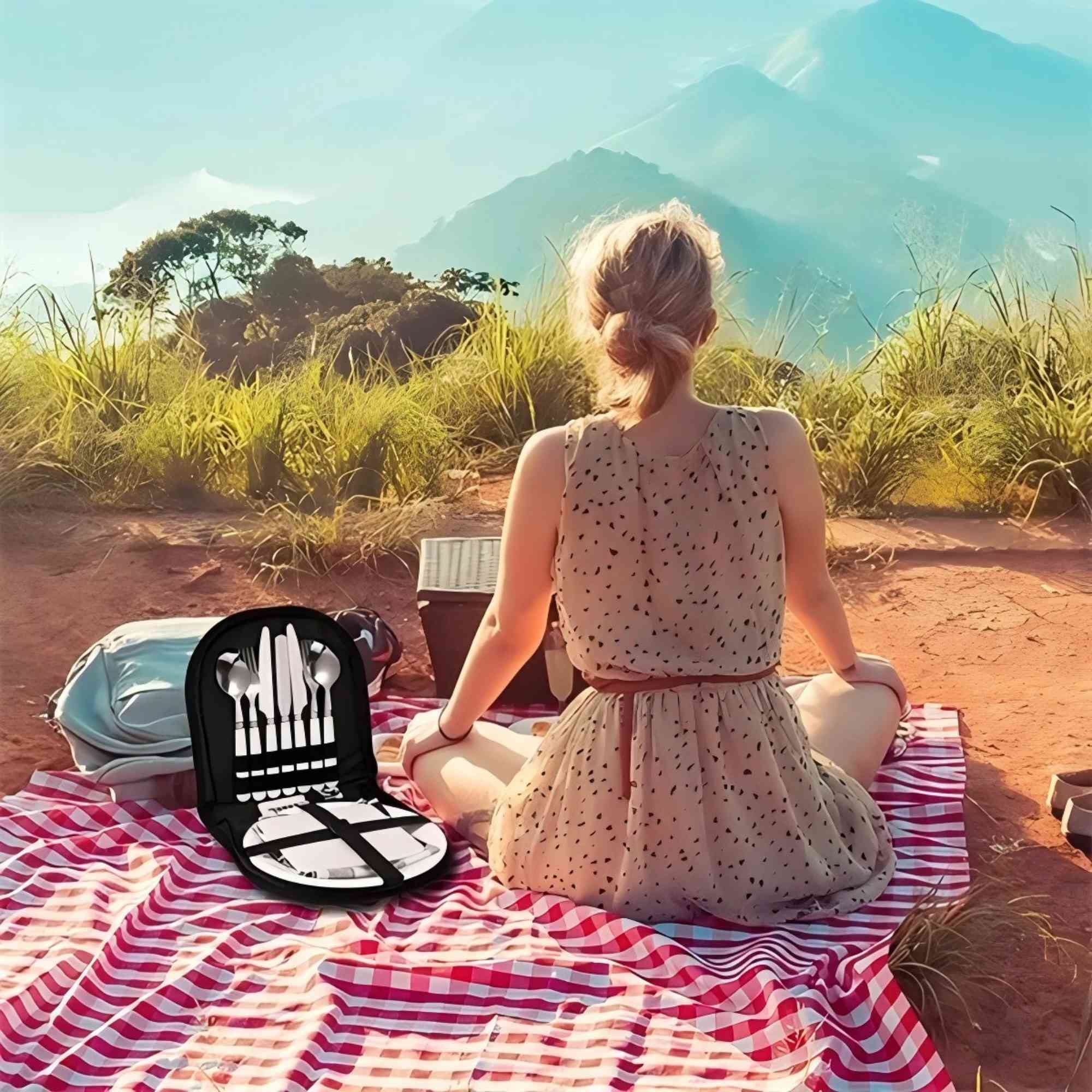 Outdoor Picnic Tableware Handbag 6