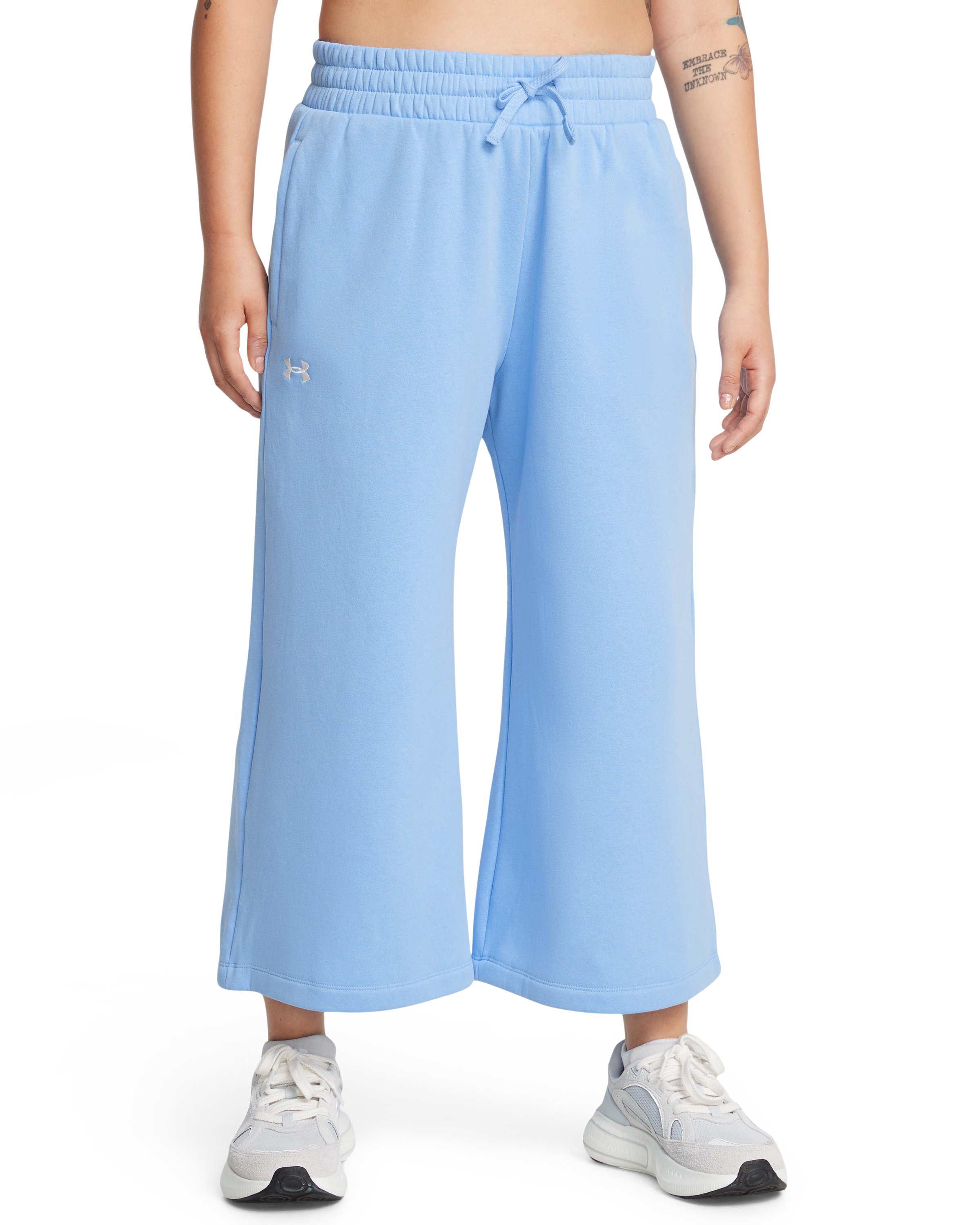 UA Rival Fleece Women's Wide Leg Crop Pants 6