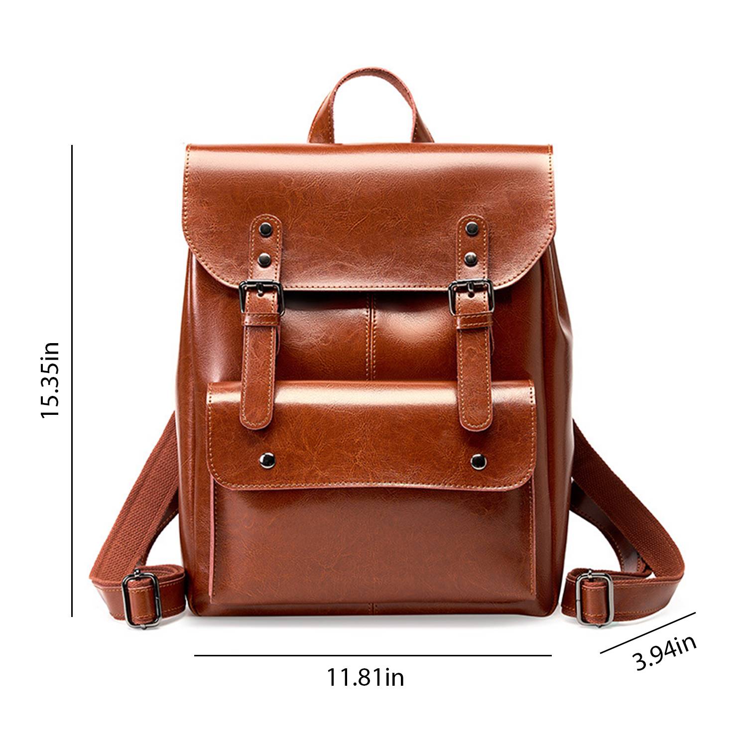 Women Travel Genuine Leather Backpack 2