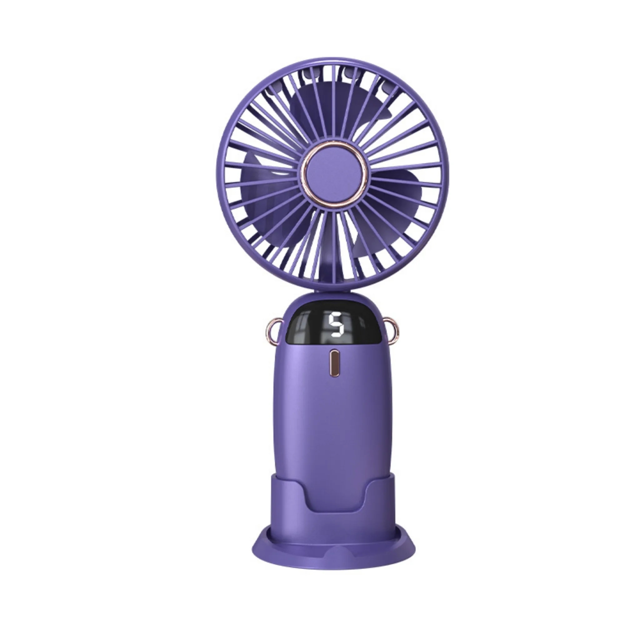 5 Speeds Setting Portable Rechargeable Handheld Fan 7