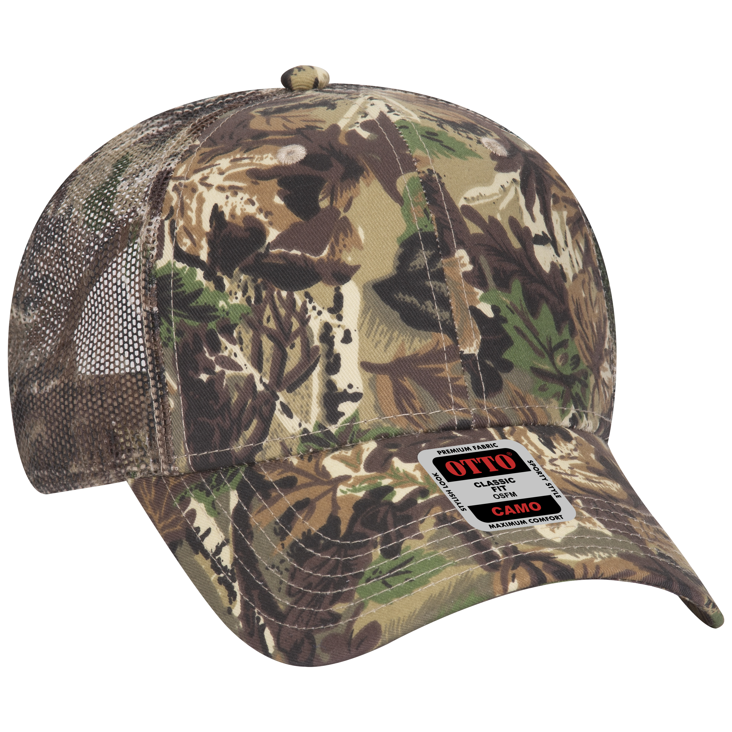 OTTO CAP® Camouflage 6 Panel Low Profile Mesh Back Trucker Hat 5