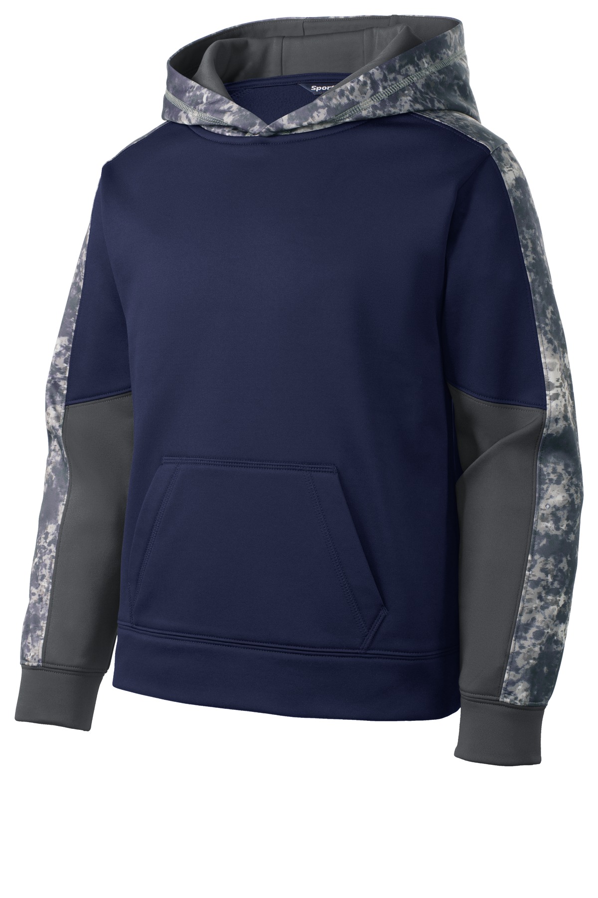 Sport-Tek Youth Sport-Wick Mineral Freeze Fleece Colorblock Hooded Pullover. YST231 17