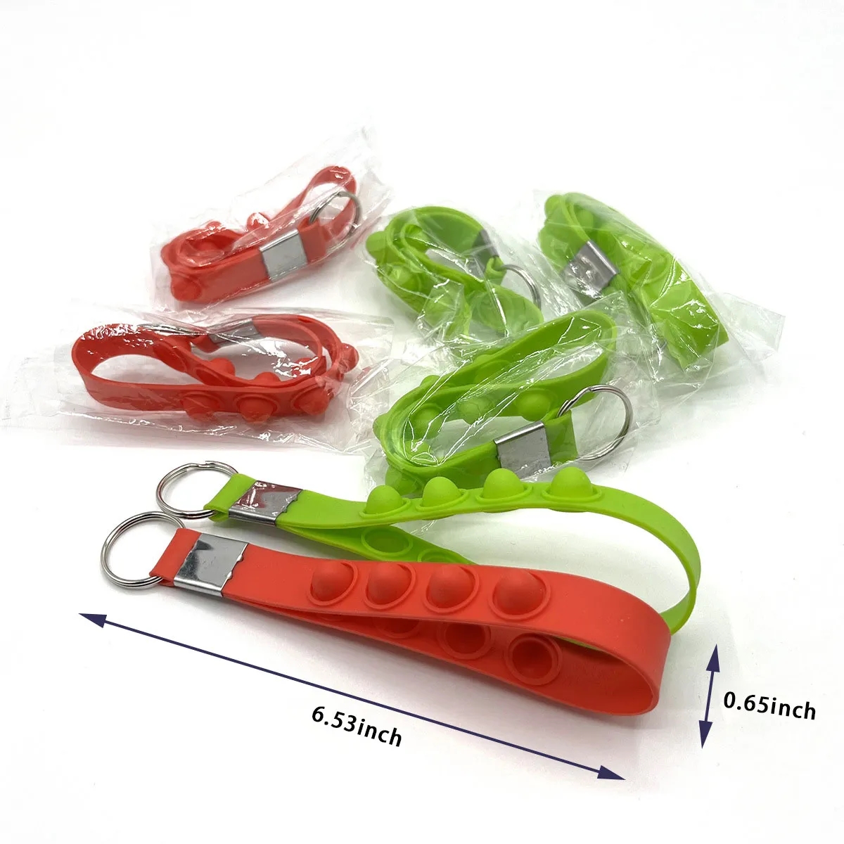 Silicone Pioneer Bubble Press Decompression Puzzle Keychain 5