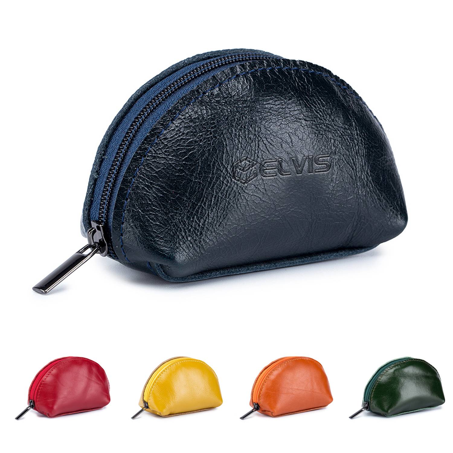 Oil Wax Mini Wallet Headphone Storage Bag 8